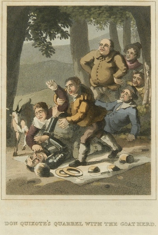 Don Quixote's quarrel with the goatherd