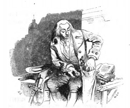 [Gulliver and two of his attendants]