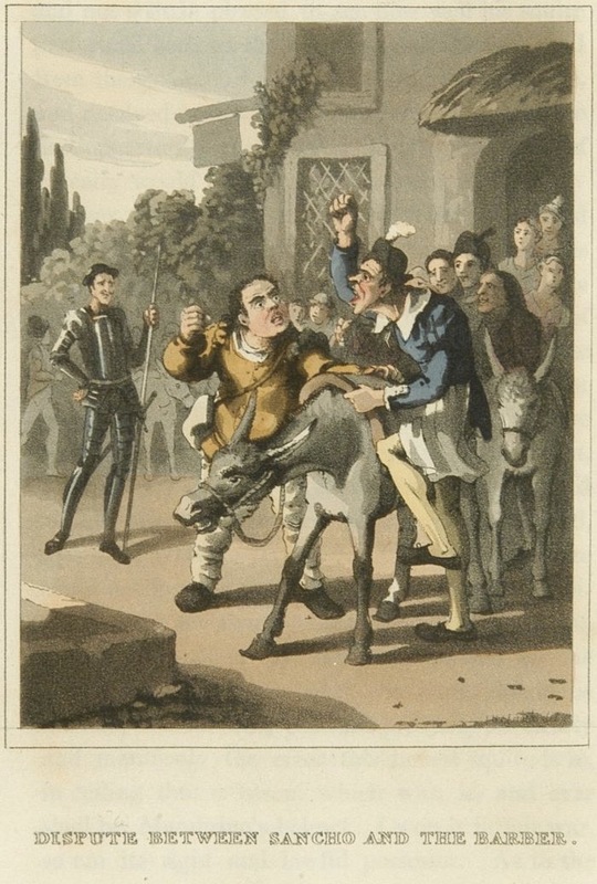 Dispute between Sancho and the barber