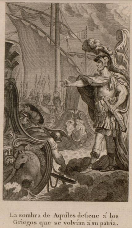 La sombra de Aquiles detiene a los Griegos que se volvian a su patria