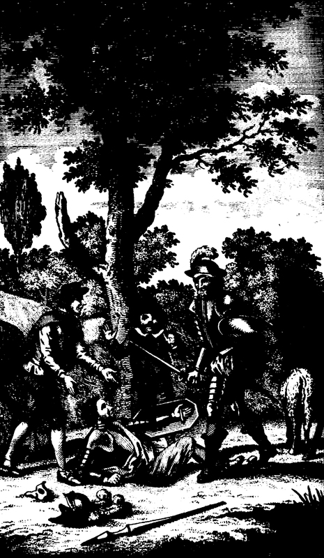 The Knight of the Looking Glasses Overcome by Don Quixote