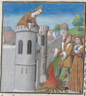 [Dido Stabbing Herself to Honour her Chastity]