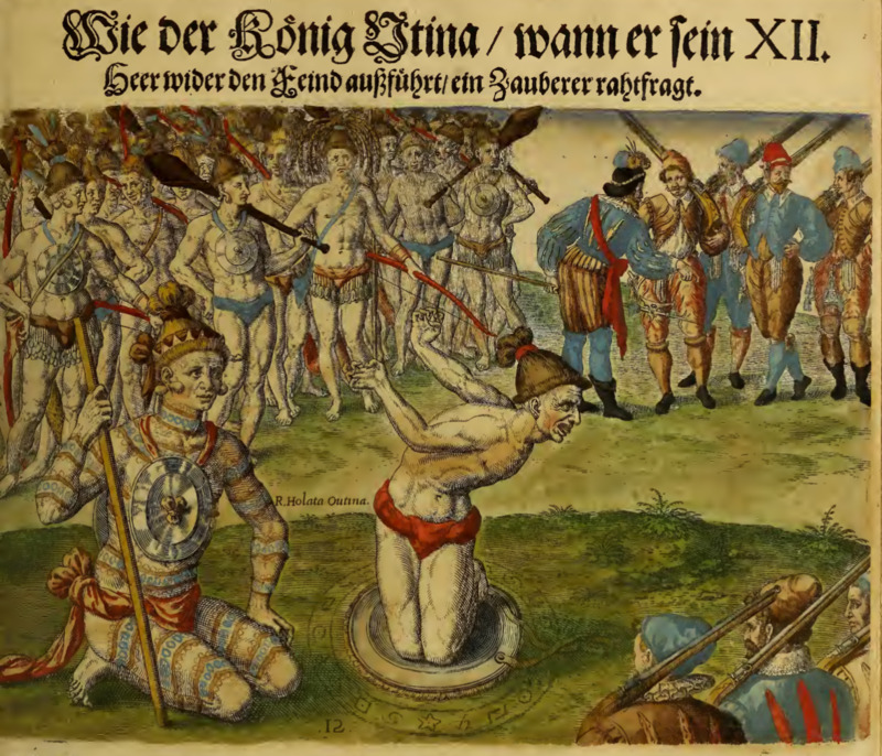Wie der König Otina, wann er sein heer wider den Feind außführt, ein Zauberer rahtfragt. XII.