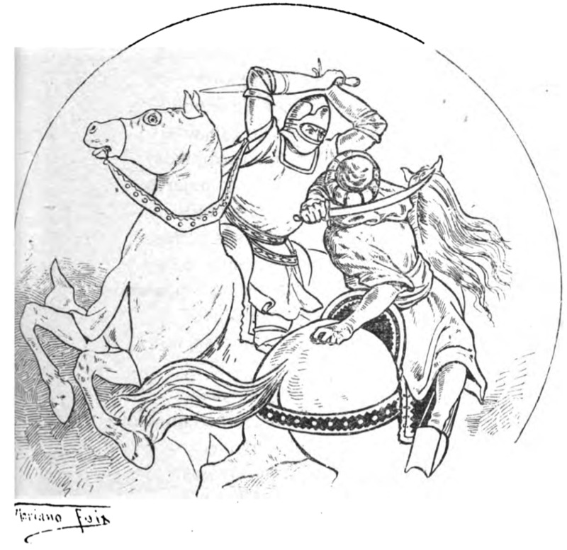 [The Cid fighting in battle]