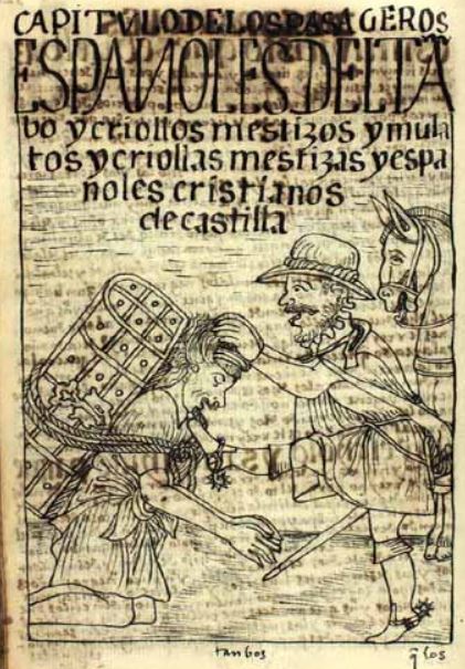 Capitvlo de los Pasageros: Espanoles del Tanbo y Criollos, Mestizos y Mulatos y Criollas, Mestizas y Espanoles Cristianos de Castilla