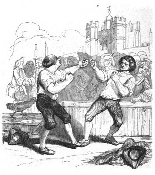 [Two men having a fist fight]