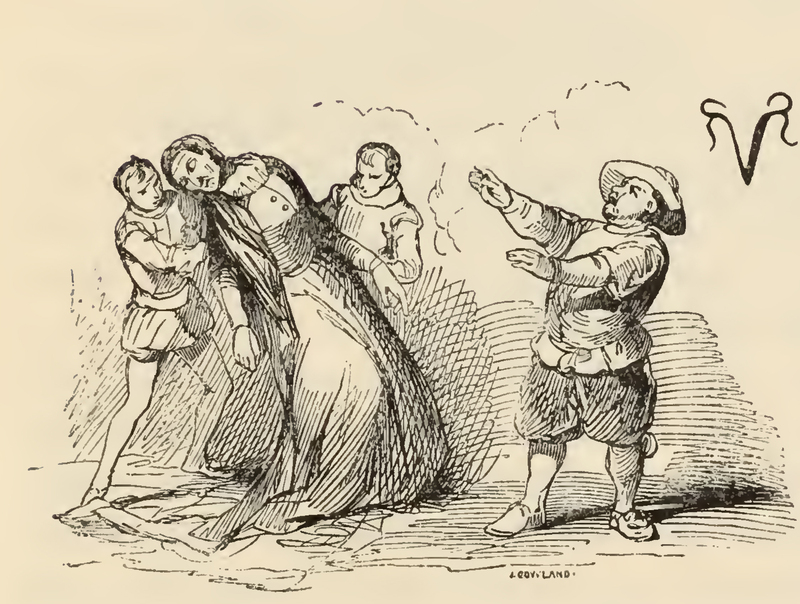 [The Countess Trifaldi Faints Having Instructed Her Duennas to Lift their Veils]