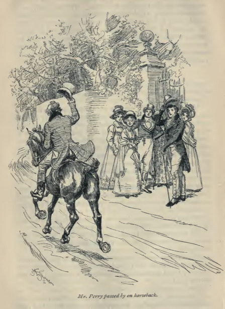 Mr. Perry passed by on horseback