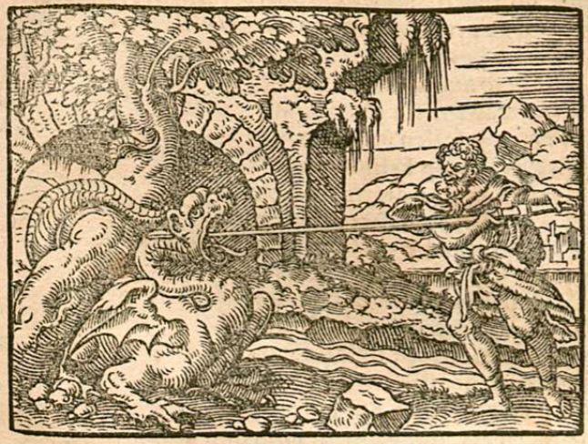 Die Schlang wirt von Cadmo umbgebracht