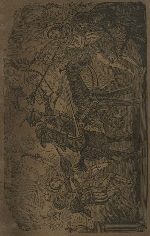 [Of how Don Quixote and Sancho Panzo Rode the Wooden Horse Clavileño ]