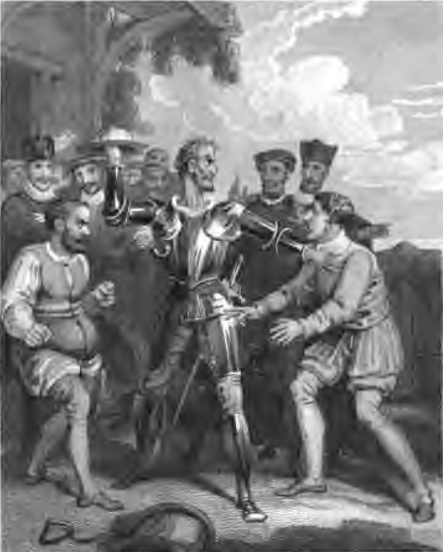 [Don Quixote Separates his Squire from the Barber the Rightful Owner of the Basin]