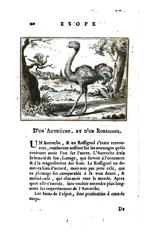 D'un Autruche, et d'un Rossignol