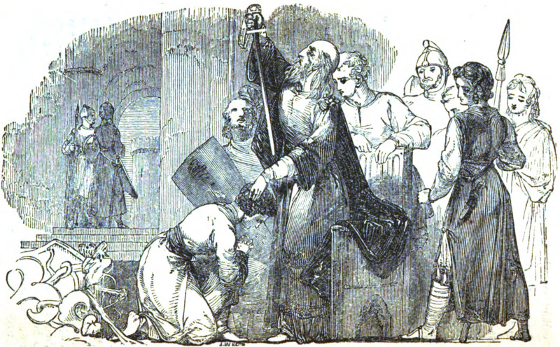 Rodrigo receiving his Father's Sword