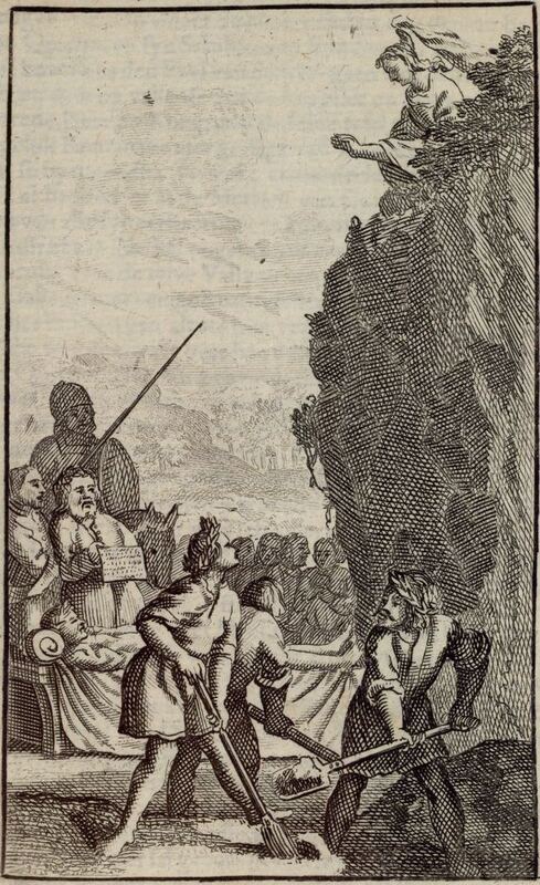 [Grisóstomo's burial and Marcela's appearance]