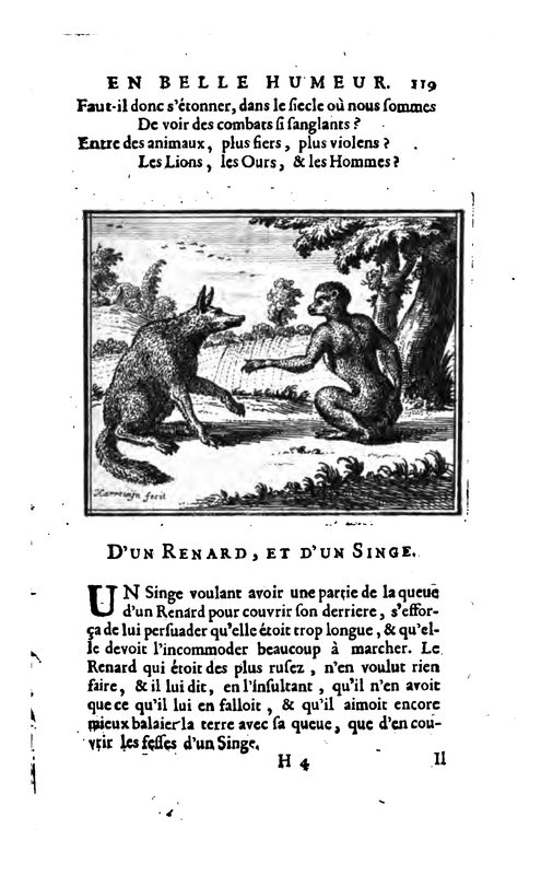 D’un Renard, et d’un Singe