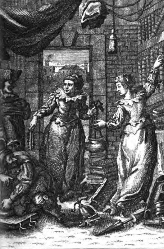 [Of the Pleasant and Grand Scrutiny Made by the Priest and the Barber in our Ingenious Gentleman's Library]