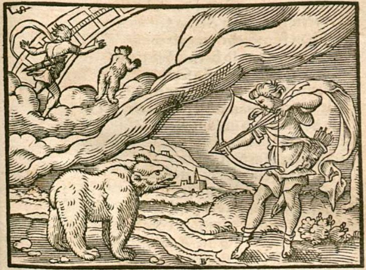 Calisto und Arcas werden Gestirn am Himmel
