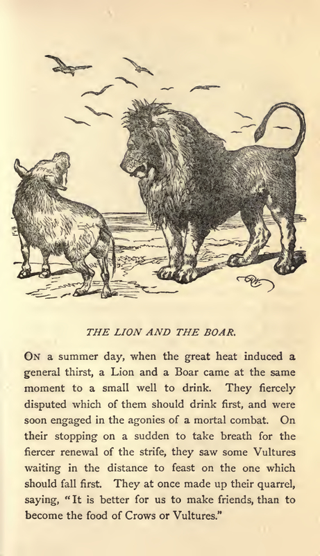 THE LION AND THE BOAR