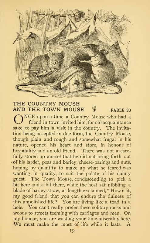 The Country Mouse and the Town Mouse