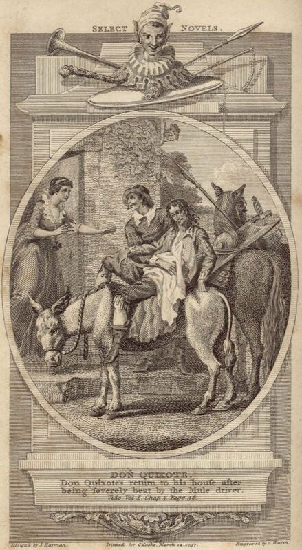 Don Quixote's return to his house after being severely beat by the Mule driver