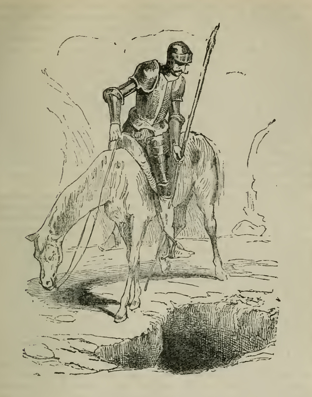 [Don Quixote finds Sancho in a Hole]