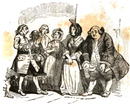[Gulliver sees his family after returning home from Brobdingnag]