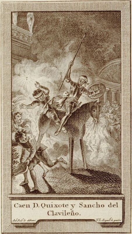 Caen D. Quixote y Sancho del Clavileño