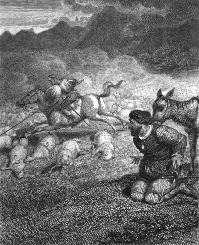 [Don Quixote Mistakes Sheep for an Evil Army]