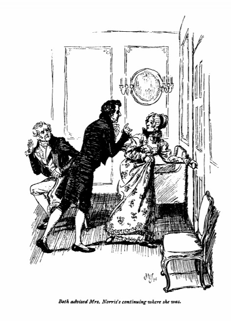Both advised Mrs. Norris's continuing where she was