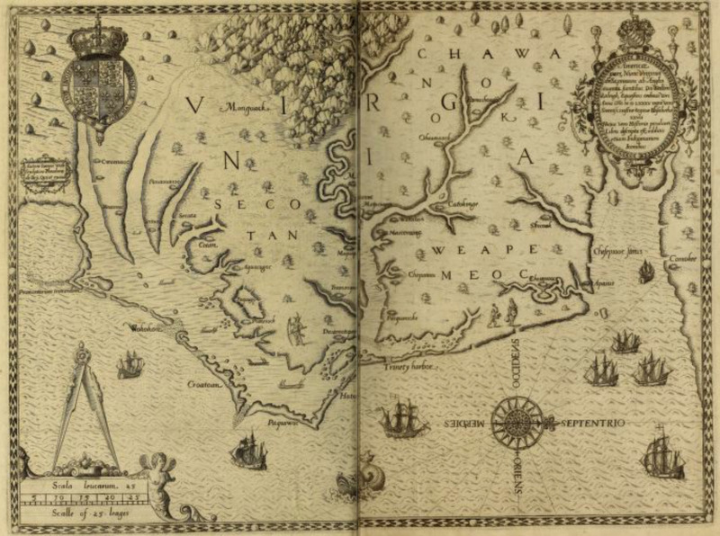 The carte of all the coast of Virginia