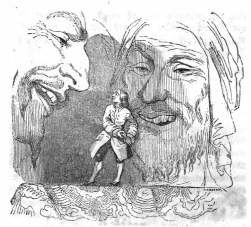[Gulliver speaks with the King of Brobdingnag after his encounter with the monkey]
