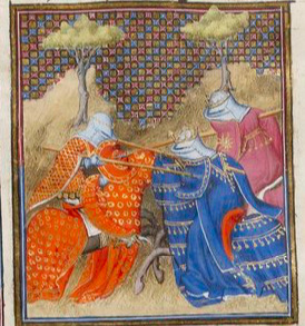 Hercule luttant avec les Amazones Orichie et Antiopé