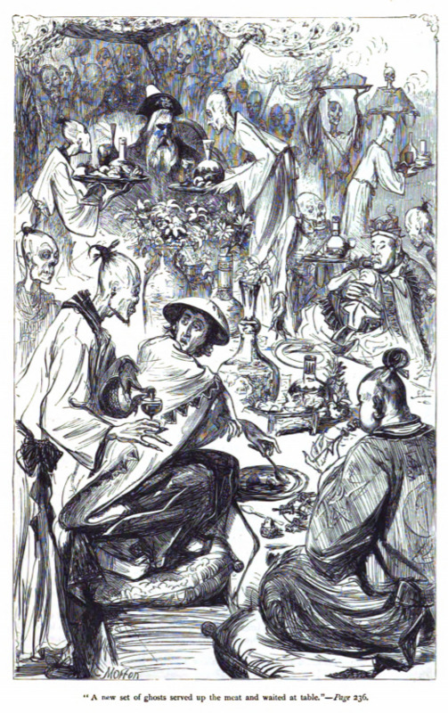“A new set of ghosts served up the meat and waited at table.” - Page 236