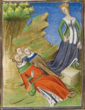Cy apres sensuit histoire de nyobe fille du roy tantale et royne des thebains