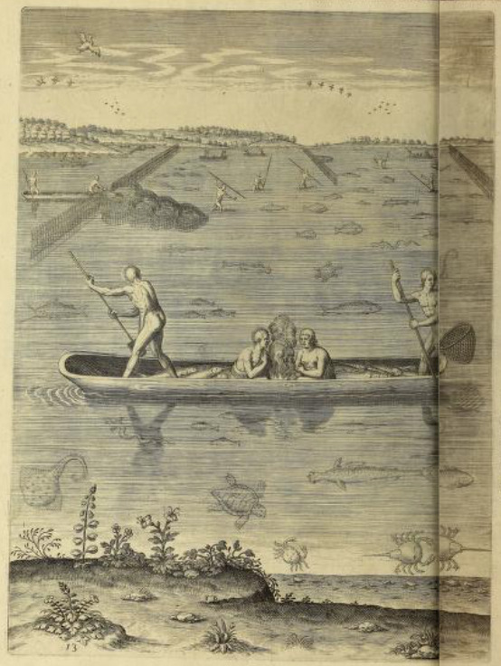 Le maniere de pescher des habitans de Virginia. XIII.
