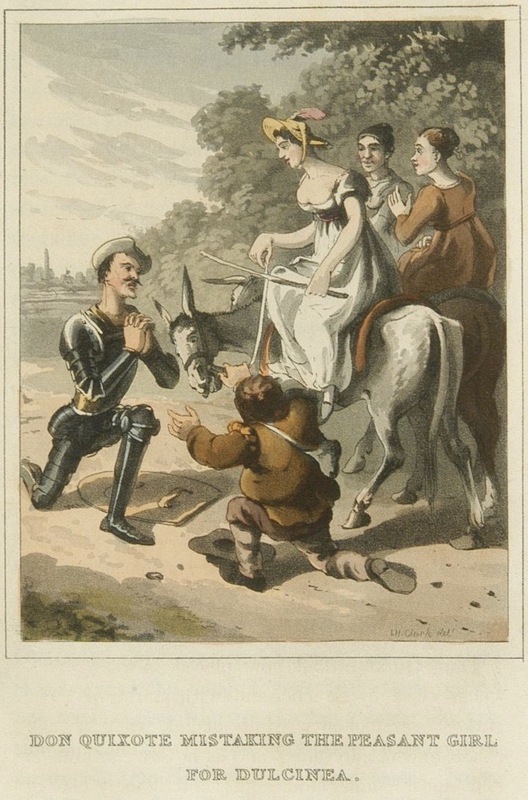 Don Quixote mistaking the peasant girl for Dulcinea