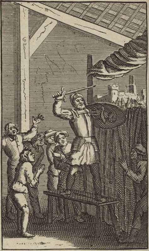 [Don Quixote attacks the puppets]