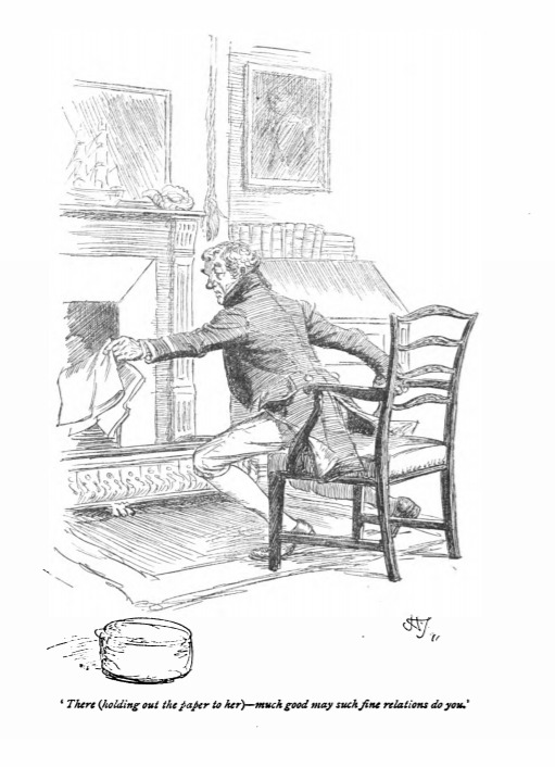 There (holding out the paper to her) —much good may such fine relations do you