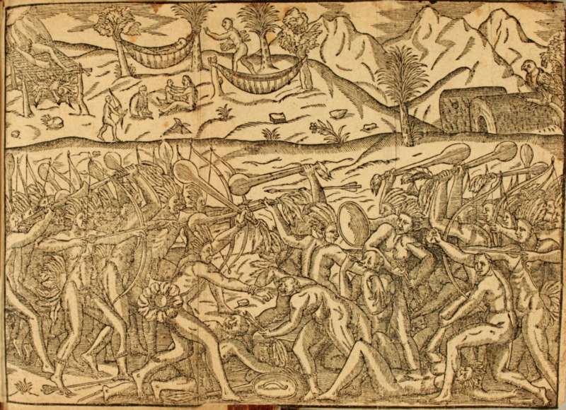[Combat between the Tupinambá Indigenous group and the Margajas Indigenous Group]