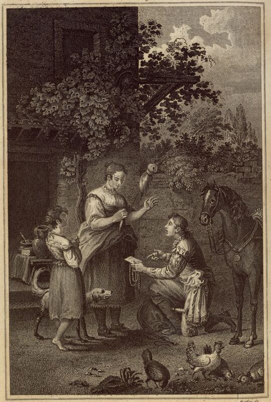The Page of the Dutchess delivering Sancho's letter to his wife Teresa
