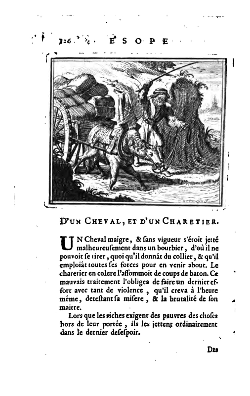 D’un Cheval, et d’un Charetier