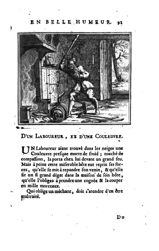 D’un Laboureur, et d’une Couleuvre