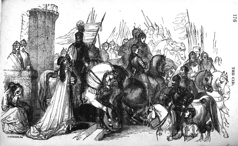 [The Cid prepares to leave for the Cortes]