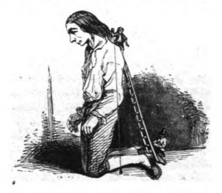 [Gulliver is measured by tailors for new clothes]