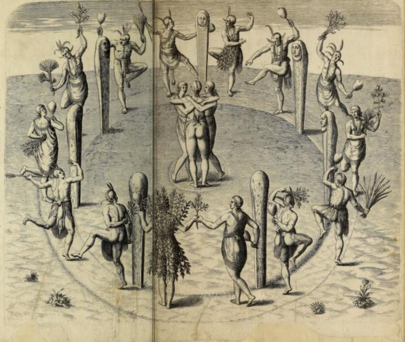 XVIII. Their danses which they use att their hyghe feastes.