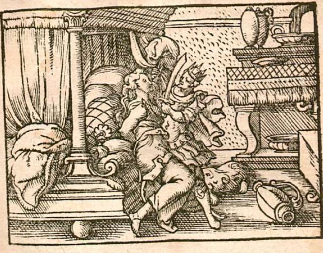 Thereus schneit Philomela die Zungen ab