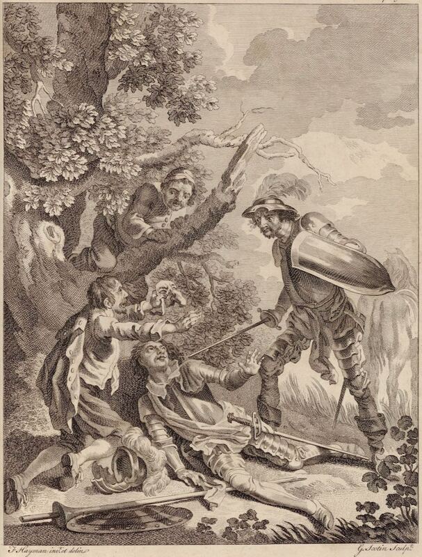 [Don Quixote defeats the Knight of the Mirrors]