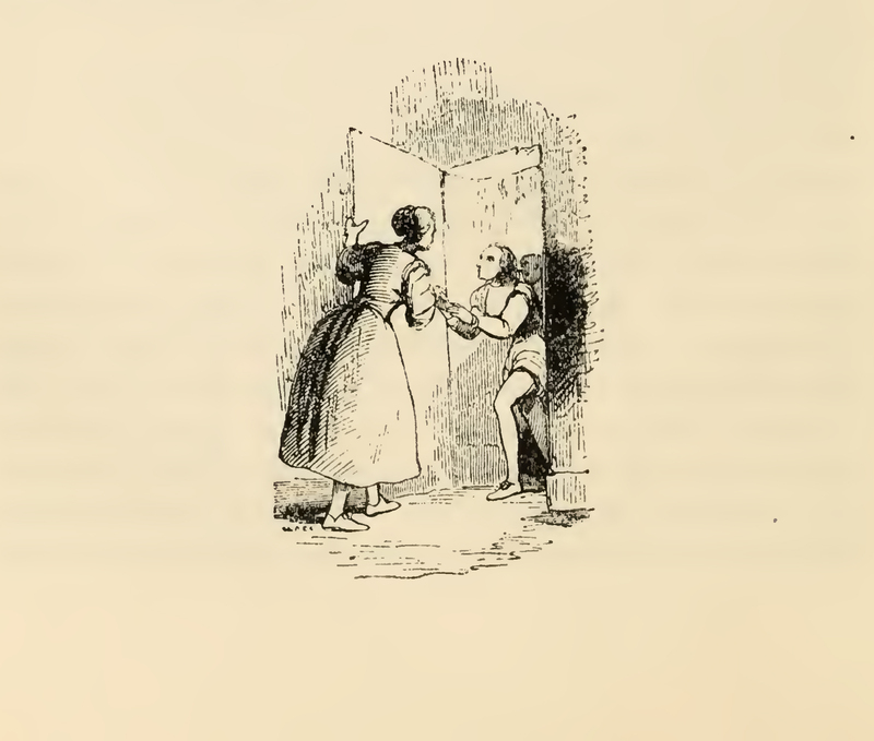 [The Maid Opens the Door for the Crossdressing Siblings of Barataria]