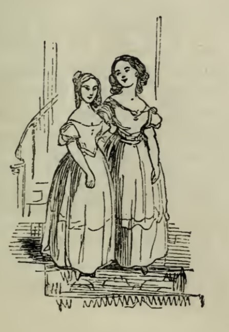 [Becky and Amelia on the Stairs]