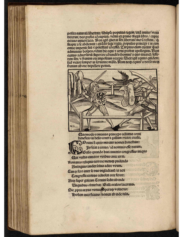 Quomodo romanus princeps adiutus cozui beneficio in bello contra gallium: victor eualit